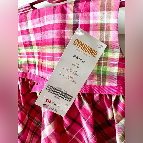 NWT Gymboree Plaid Dress 3-6 months - Picture 4 of 4